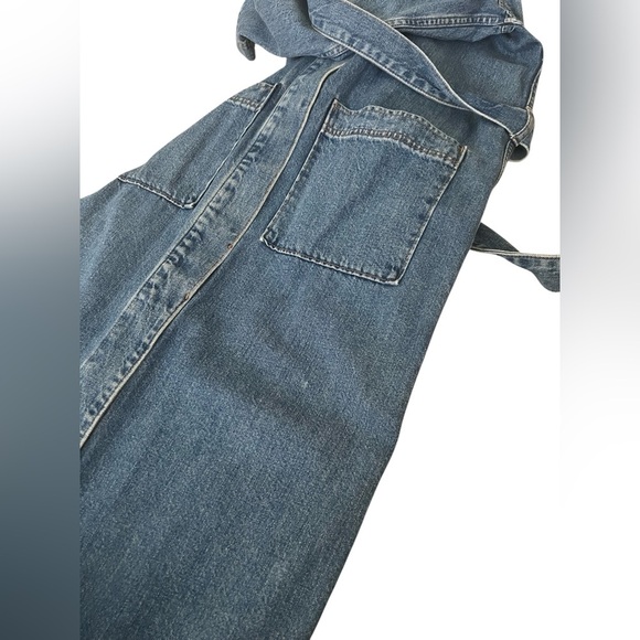 Madewell Blue 100% Cotton Denim Belted Duster Trench Coat Small - Picture 12 of 13